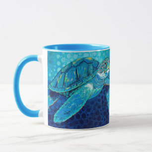 Juste Chilliin' Blue Turtle Mug