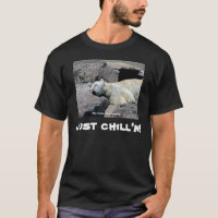 Juste chill'n ! T-shirt d'humour d'ours blanc