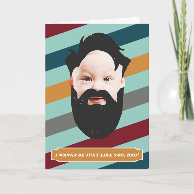 Juste comme vous carte de fête des pères de photo (Devant)