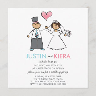 Juste faire-part marié de couples de mariage de