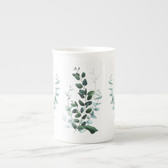Juste Feuille Arty Botanique Os Chine Mug (Devant)