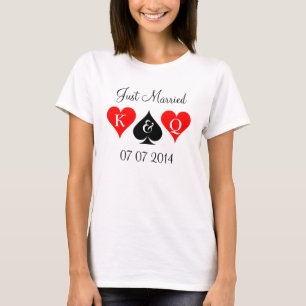 Juste Las Vegas marié épousant le T-shirt avec l