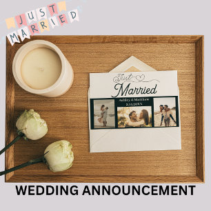Juste marié 3 Mariage photo Faire-part