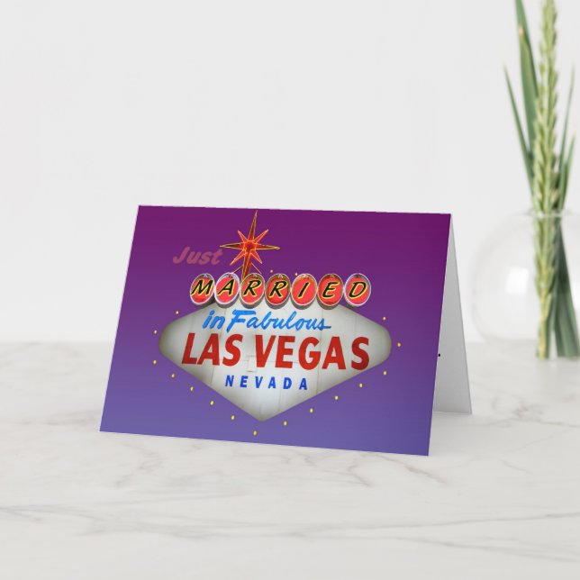 Juste marié à Las Vegas épousant des invitations (Devant)