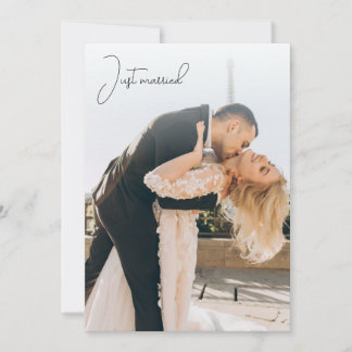 Juste Marié Calligraphie Elopement Faire-part