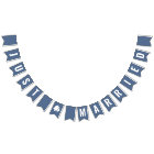 Juste Marié Dusty Blue Boho drapeaux de Bunch