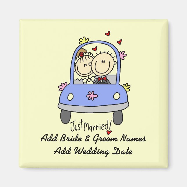 Juste Marié Magnet personnalisable (Devant)