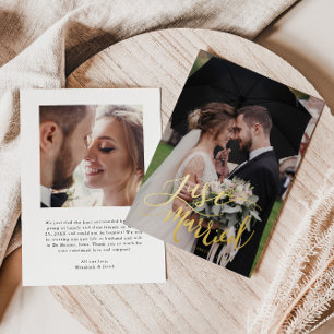 Juste Marié Main Lettré Mariage Faire-part