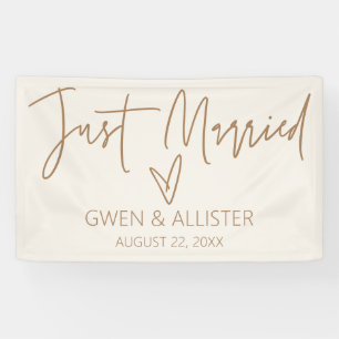 Juste Marié Mariage auto Décoration bannière G400