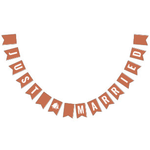 Juste Marié Terracotta Boho Drapeaux de Bunch