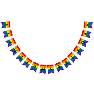 Juste noce mariée de fierté du drapeau LGBT