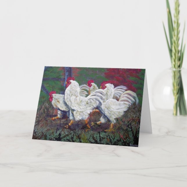"Juste nous carte de voeux de poulets" (Devant)