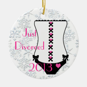 Juste ornement divorcé de Noël de corset