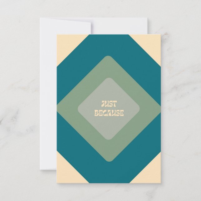 Juste parce que les Cartes pour notes en bleu (Devant)