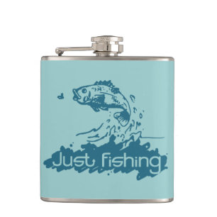 Juste pêche du flacon de hanche de l'aqua du