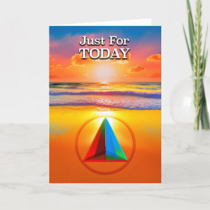 Juste pour aujourd'hui slogan AA carte de plage au