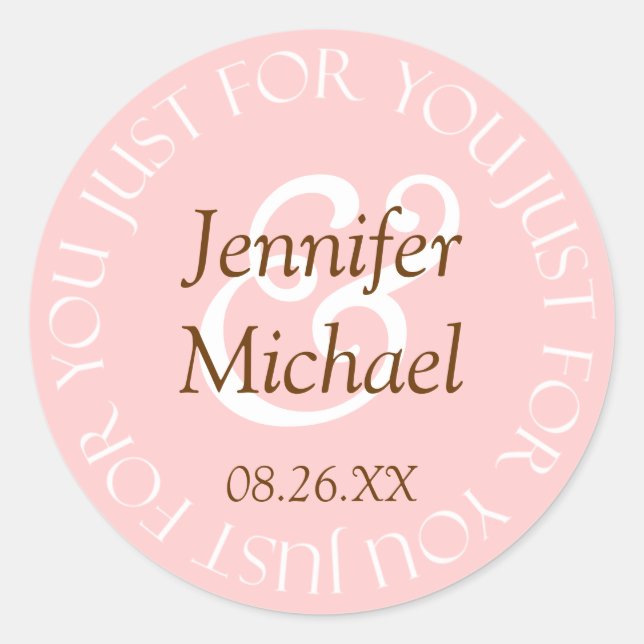 Juste Pour Vous Marier Favoriser Les Étiquettes (Devant)