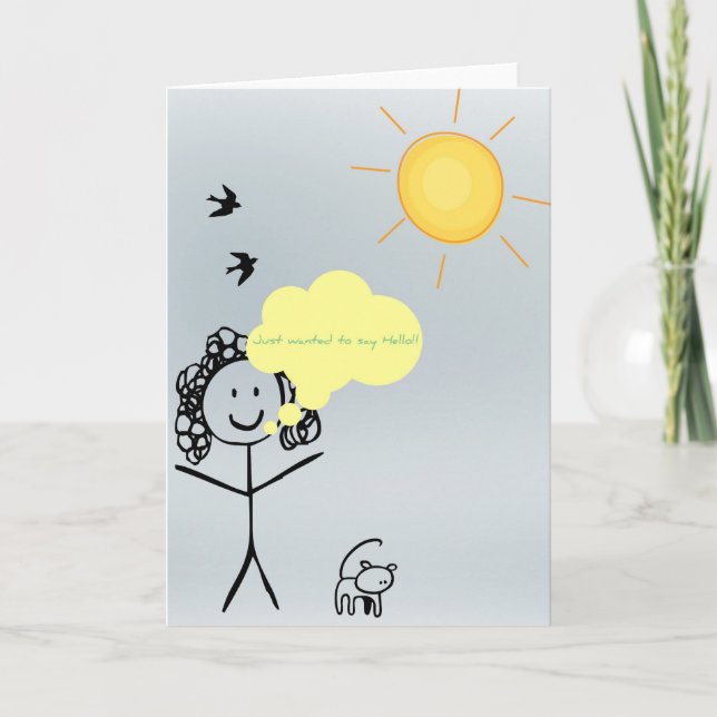 JUSTE RECHERCHÉ POUR DIRE BONJOUR ! ! ! CARTE (Devant)