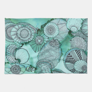 Juste serviette de cuisine turquoise
