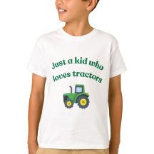 Juste un enfant qui aime les tracteurs - T-shirt E