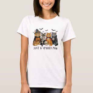 Juste un T-shirt Éffrayant Paw Halloween Chats
