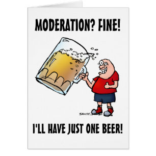 Juste Une Bière Vierge Drôle Carte Intérieure