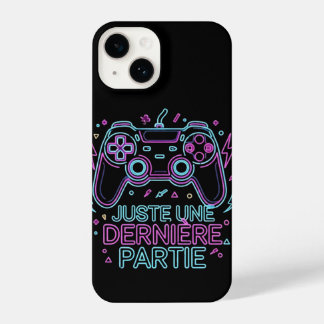 Juste Une Dernière Partie - Retro Neon black gamer iPhone 14 Case