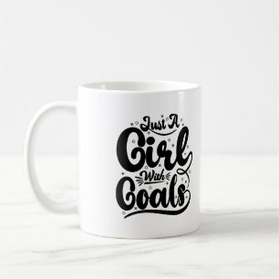 Juste une fille avec des objectifs typographie Mug