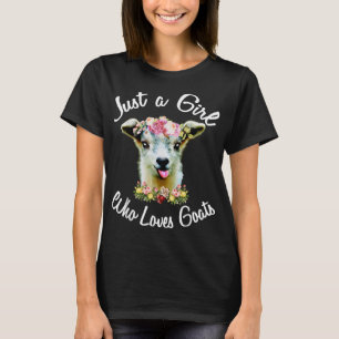 Juste une fille qui aime chèvres TShirt chèvre fer