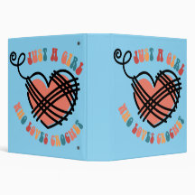 Juste une fille qui aime Crochet - Classeur bleu c