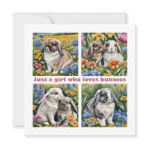 Juste une fille qui aime la carte des lapins