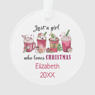 Juste une fille qui aime le café de Noël amusant t