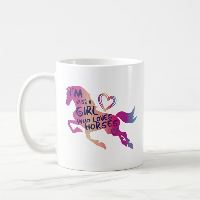 Juste une fille qui aime le cheval de tasse de (Gauche)