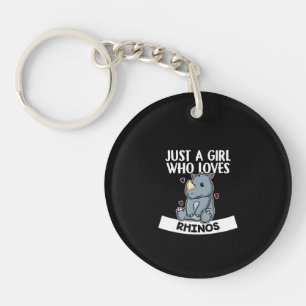 Juste une fille qui aime le rhinocéros mignon