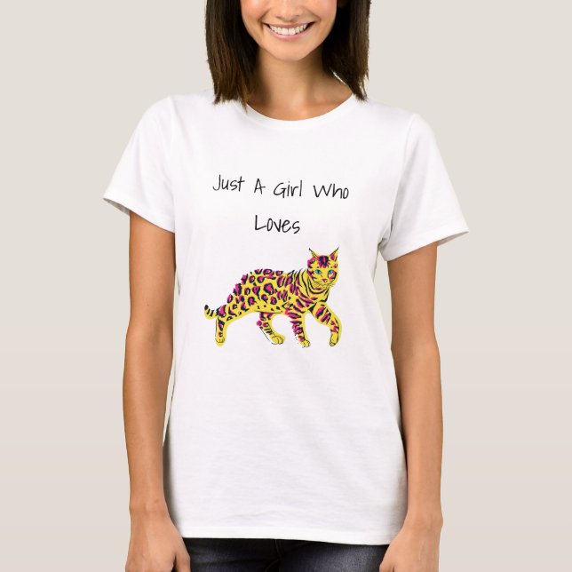 Juste Une Fille Qui Aime Le T-shirt Chat (Devant)