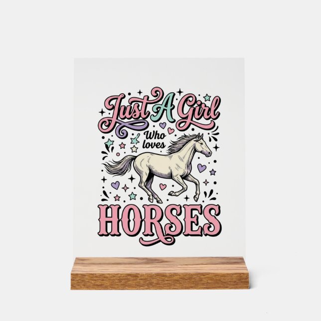 Juste Une Fille Qui Aime Les Chevaux Design Vector (Recto)
