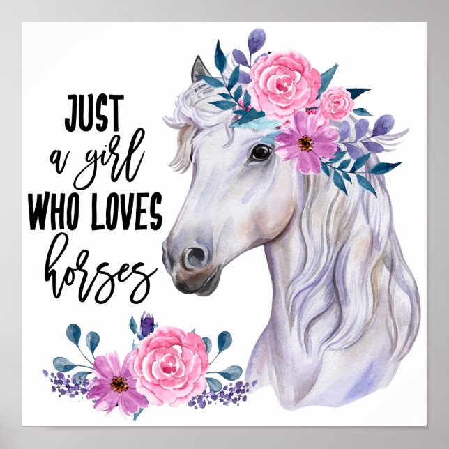 Juste une fille qui aime les chevaux, Poster Paper (Devant)