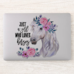 Juste une fille qui aime les chevaux - Sticker Vin