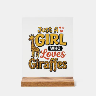 Juste Une Fille Qui Aime Les Girafes Vintage Vecto