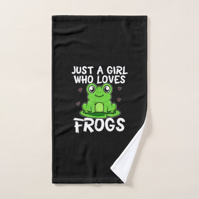 Juste une fille qui aime les grenouilles| Cadeau à (Serviette à main)