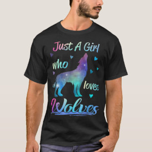 Juste une fille qui aime les loups animal T-shirt