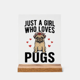 Juste une fille qui aime les Pugs T-shirt vintage
