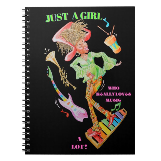 JUSTE UNE FILLE QUI AIME VRAIMENT LE CARNET MUSICA (Devant)