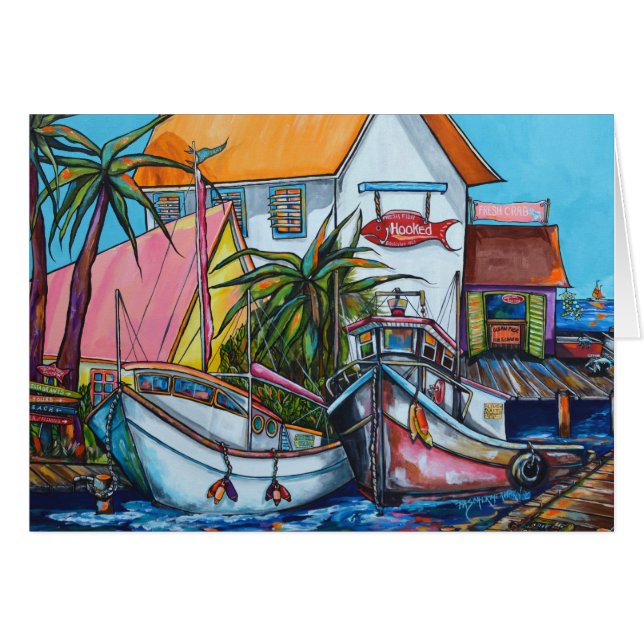 Juste une petite carte de ville de plage (Devant horizontal)