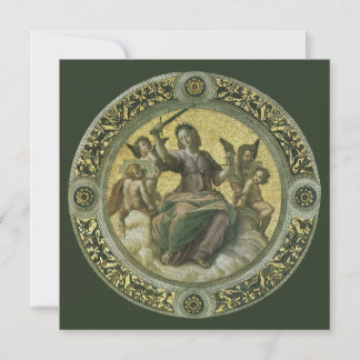Justice by Raphael Sanzio, Law School Graduation Invitation