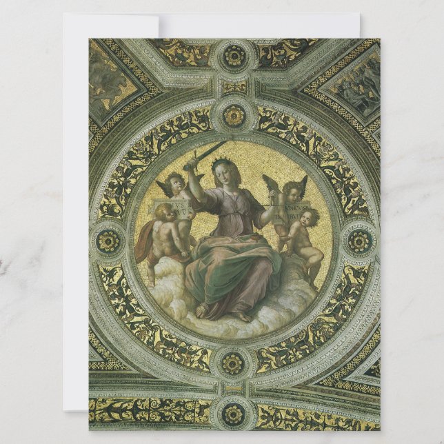 Justice by Raphael Sanzio, Law School Graduation Invitation (Front)