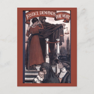 Justice Demands the Vpte Postcard