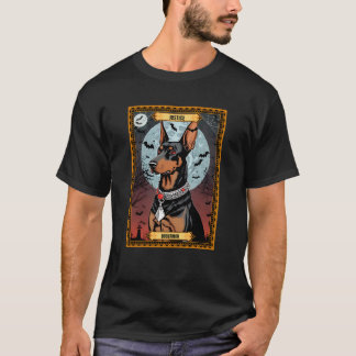 Justice Doberman Halloween Tarot Card T-Shirt