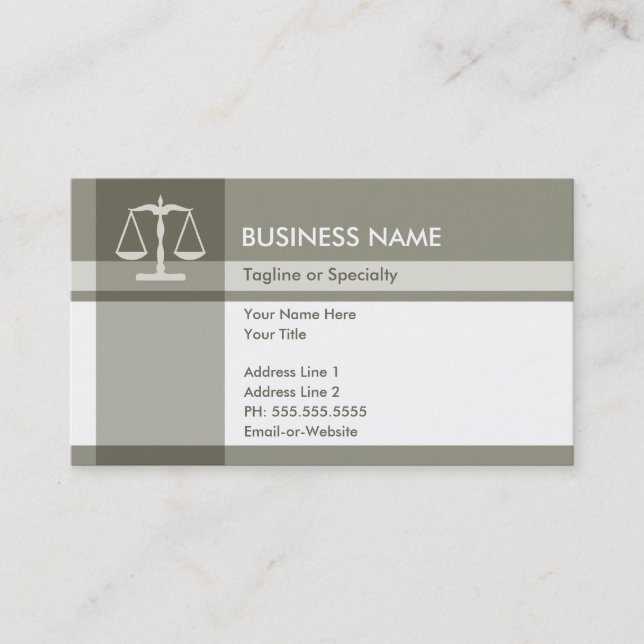 justice elegance business card (Front)