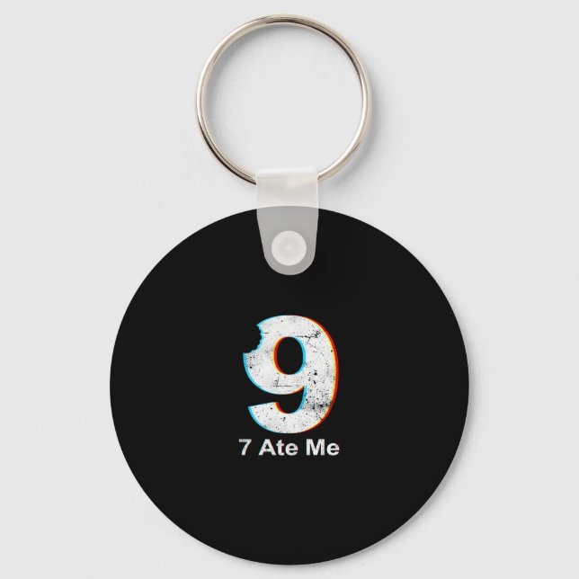 Justice For 9 Funny 7 Ate 9 Math Joke 67 Meme  Keychain (Front)